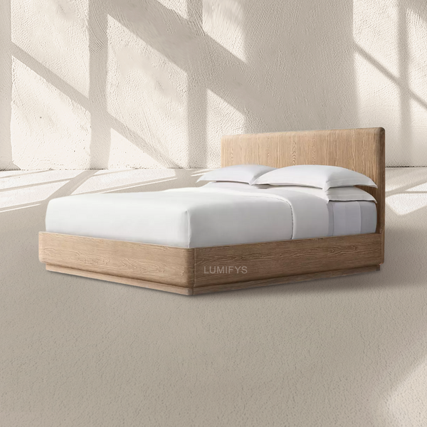 Cir Solid Wood Panel Bed