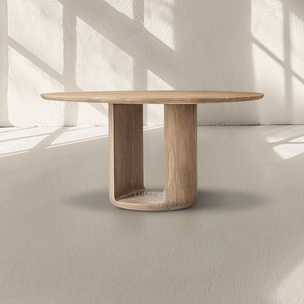 Cir Solid Wood Open Round Dining Table 48'' 60'' 72''