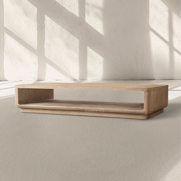 Cir Solid Wood Open Coffee Table 48'' 60'' 72'' 84'' 96''W