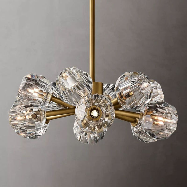 Bouble De Crystal Round Chandelier 24"