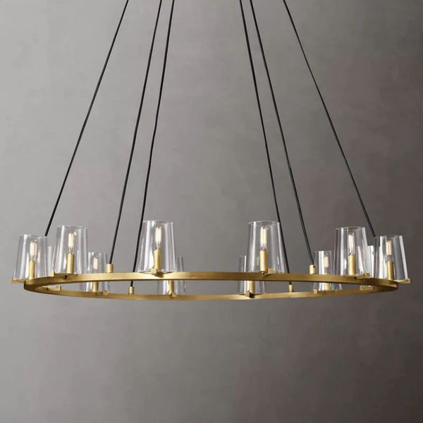 Kuseay Glass Round Chandelier 48"