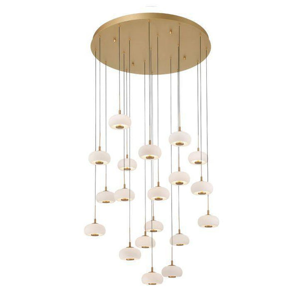 Lanterns Glass 19 Light Round LED Chanderlier