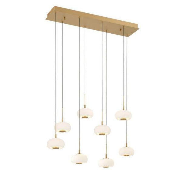 Lanterns Glass 8 Light Rectangular LED Chanderlier
