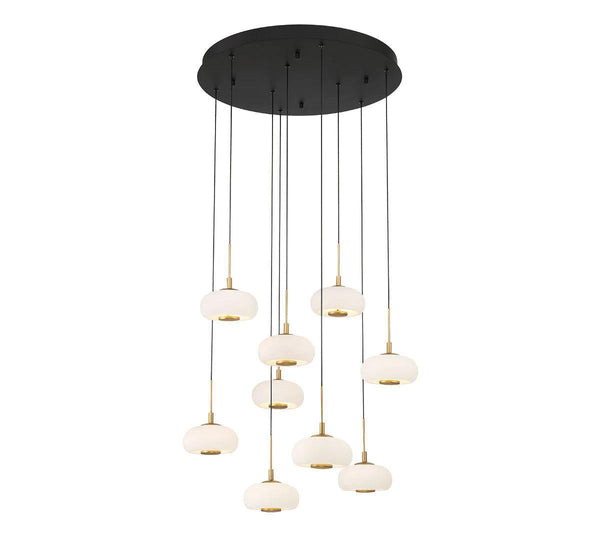Lanterns Glass 9 Light Round LED Chanderlier