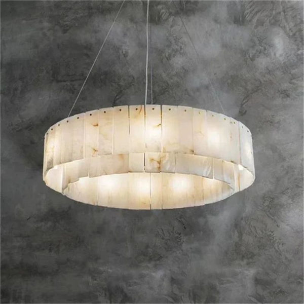 Alabaster Modern Round Chandelier 22" 30" 32" 36" 39" 47" 53"D