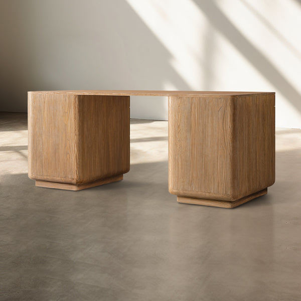 Cir Solid Wood Desk 64'' 72'' 84''W