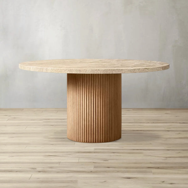 Byron Emperador Round Dining Table