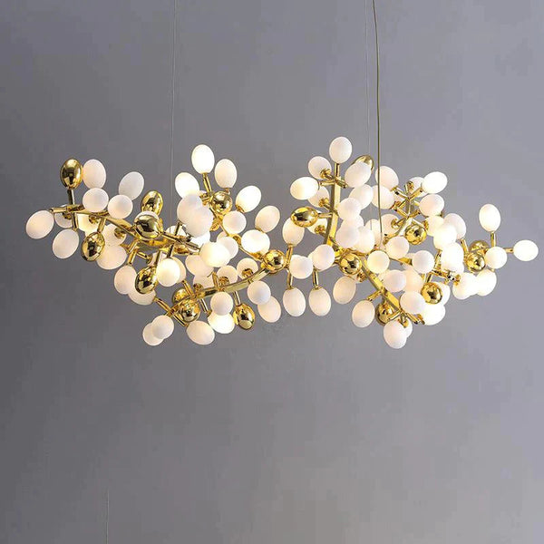 Post Modern Linear Grape Branch Chandelier