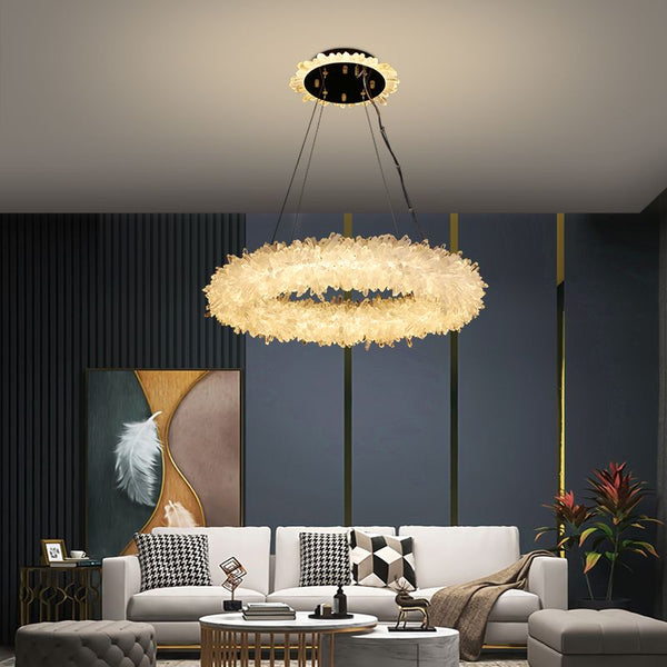 Cervine Primary Crystal Halo Chandelier