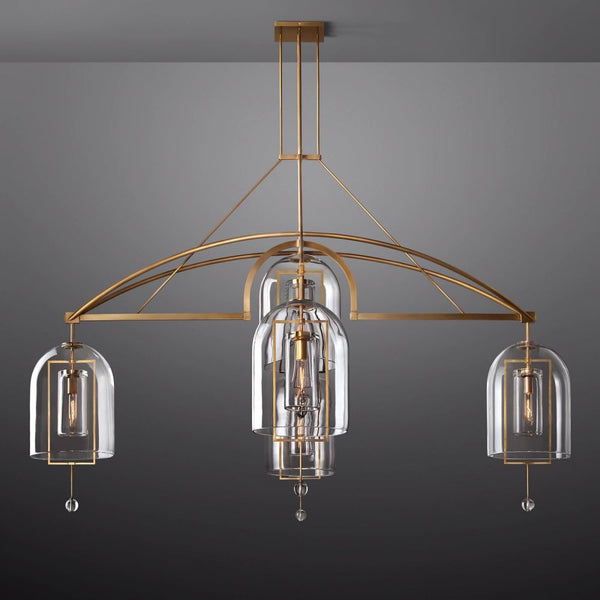 Fulcrumn Round Glass Chandelier 85''