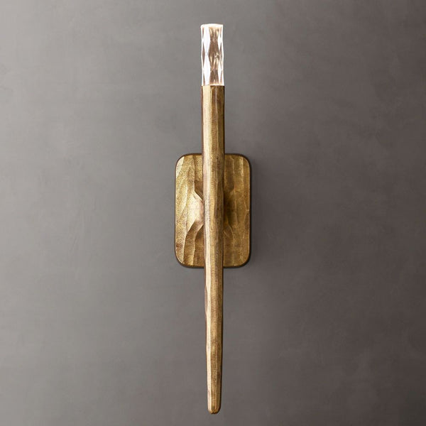 Thaddeus Forged Brass Sconce 20"H