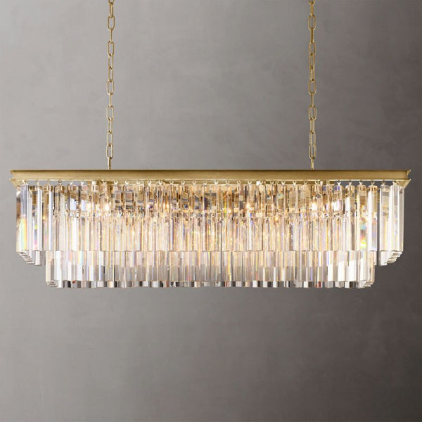 Odedon Franky Classicm Rectangular Chandelier 49"