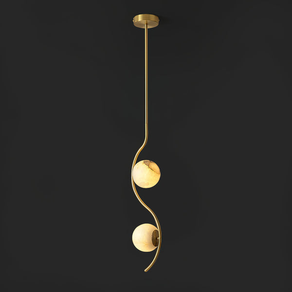 Uva Curved Alabaster Pendant Lamp