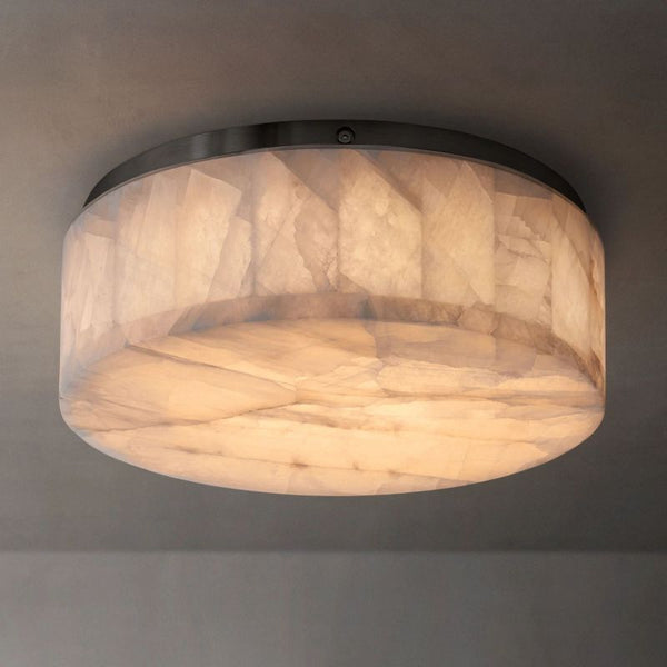 Alabaster Rivage Round Flushmount 14"