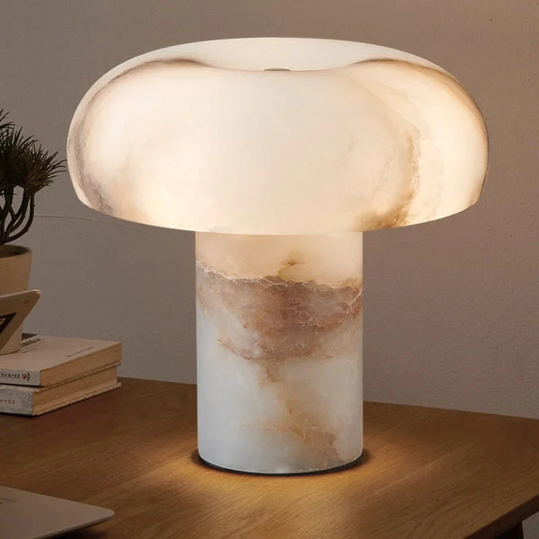 ALABASTER DOME TABLE LAMP 11"H