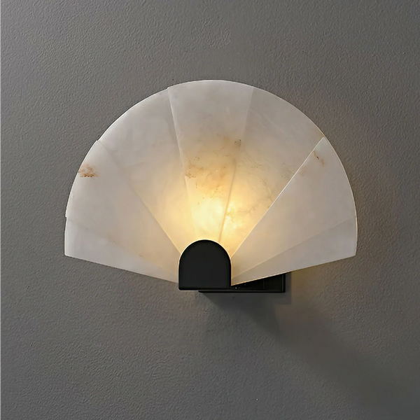ARLUME ALABASTER FAN WALL SCONCES 13.5"W