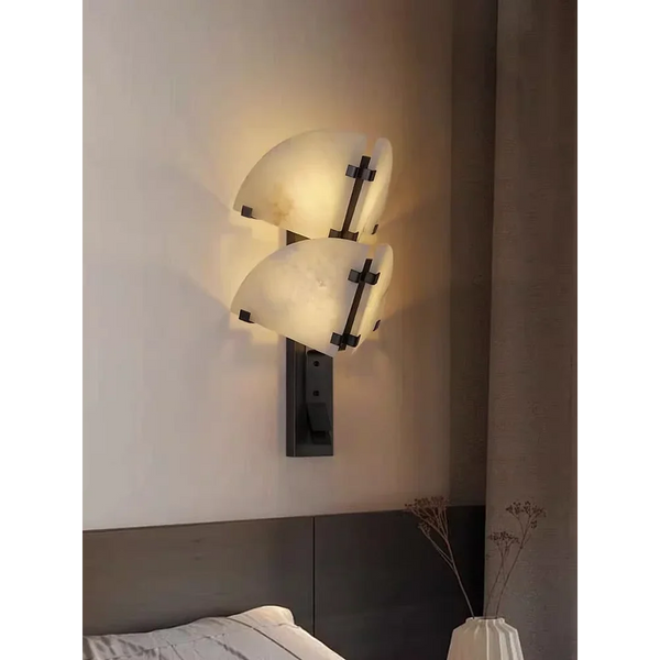BRIELLE ALABASTER WALL SCONCE 11.8" 16.9"H
