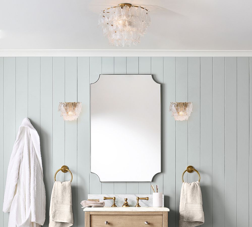 Alexandria Glass Round Tiered Flush Mount (18")