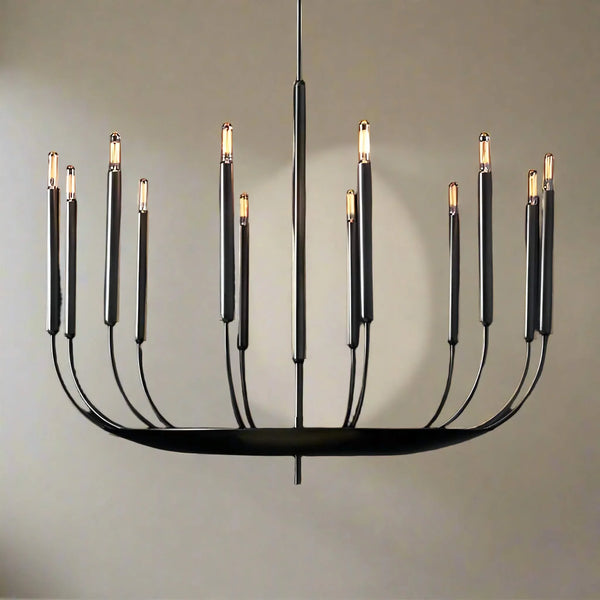 VINTA BLACK COPPER CANDLE CHANDELIER 23.6" 35.4" 47.2"D