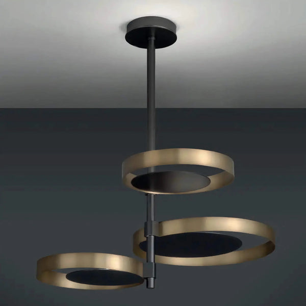 AUREA BLACK GOLD CHANDELIER 22.8"D