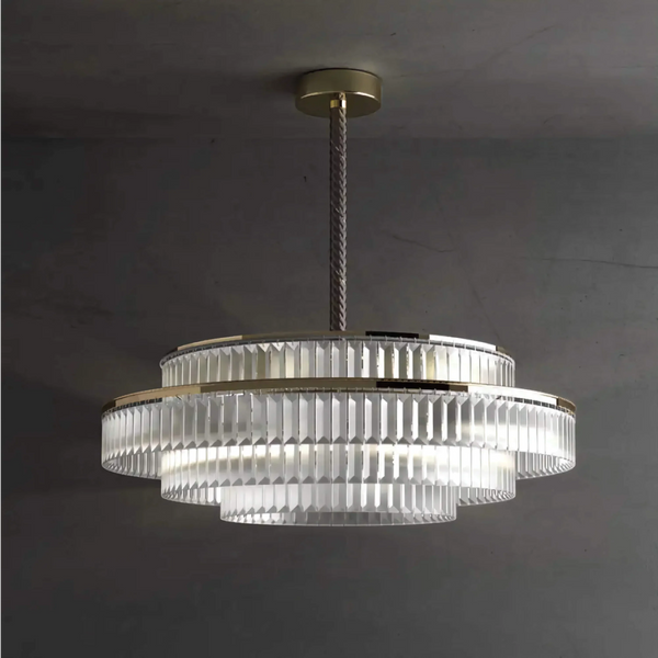 PRISMA CHARLES TIERED CRYSTAL CHANDELIER 23.6" 31.5"D