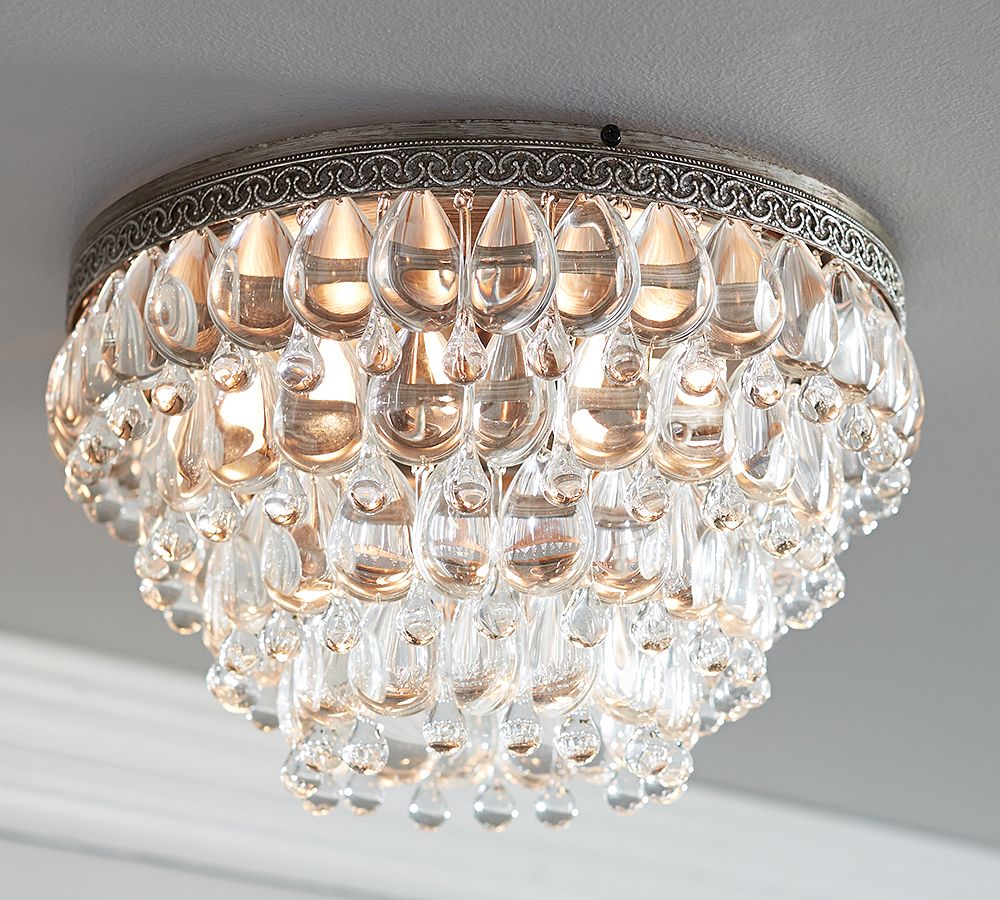 Clarissa Oversized Crystal Flush Mount (15")