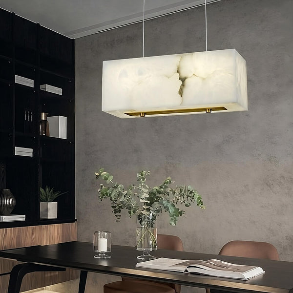 Natural Marble Alabaster Dining Room Chandelier