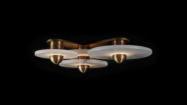 Alabaster Flushmount - 3 Surface