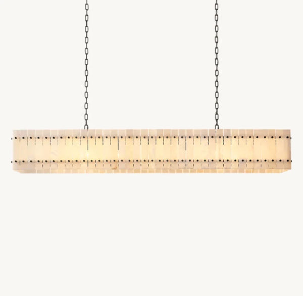 San Marco Alabaster Linear Chandelier 72"