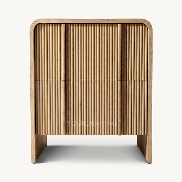 Alova Wood Closed Nightstand 22" 26" 32" 38"W