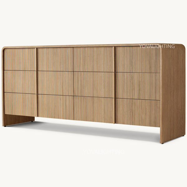 Alova Wood 6-Drawer Dresser 72"W