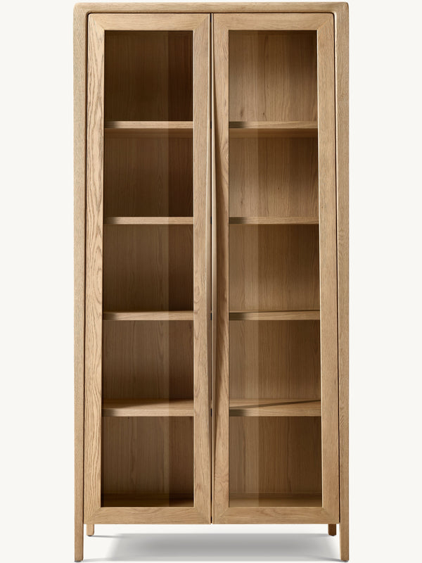 Gael Oak Glass Cabinet