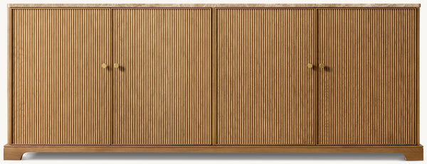Genevieve Emperador Reeded 4-door Sideboard