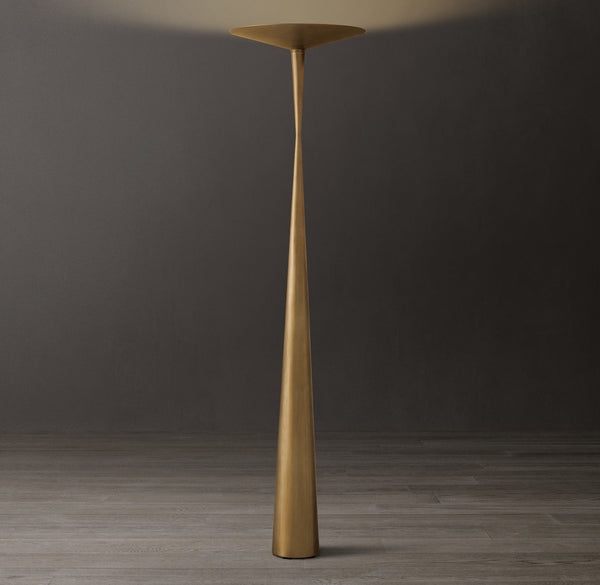 Noemi Torchiere Brass Floor Lamp 78"H