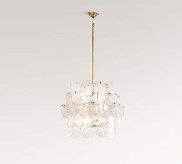 Riviera Glass Disc Chandelier 26"