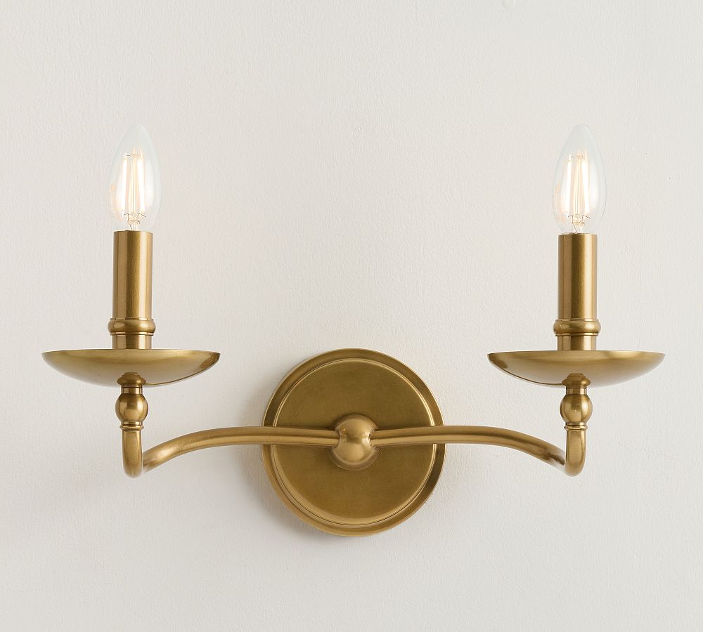 Lucca Iron Double Sconce (16")