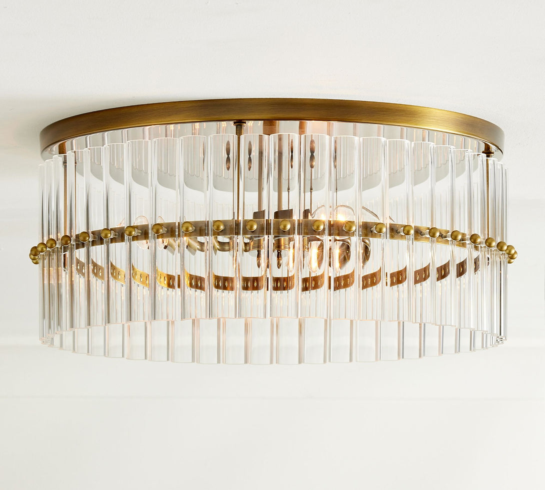 Molly Crystal Round Flush Mount 29.5" 48"