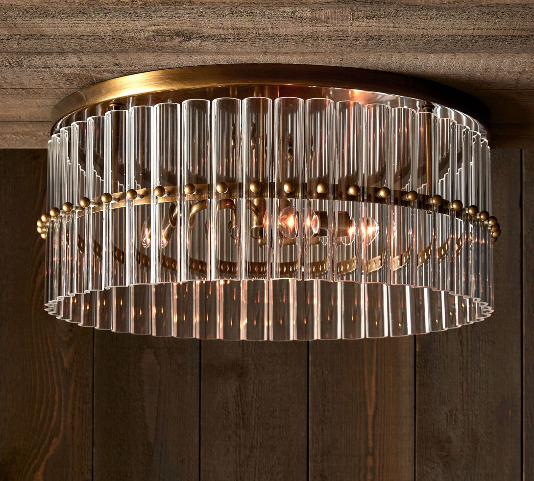 Molly Crystal Round Flush Mount 29.5" 48"