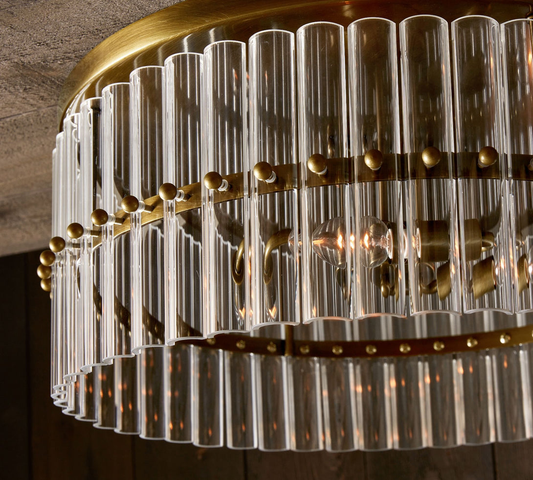 Molly Crystal Round Flush Mount 29.5" 48"