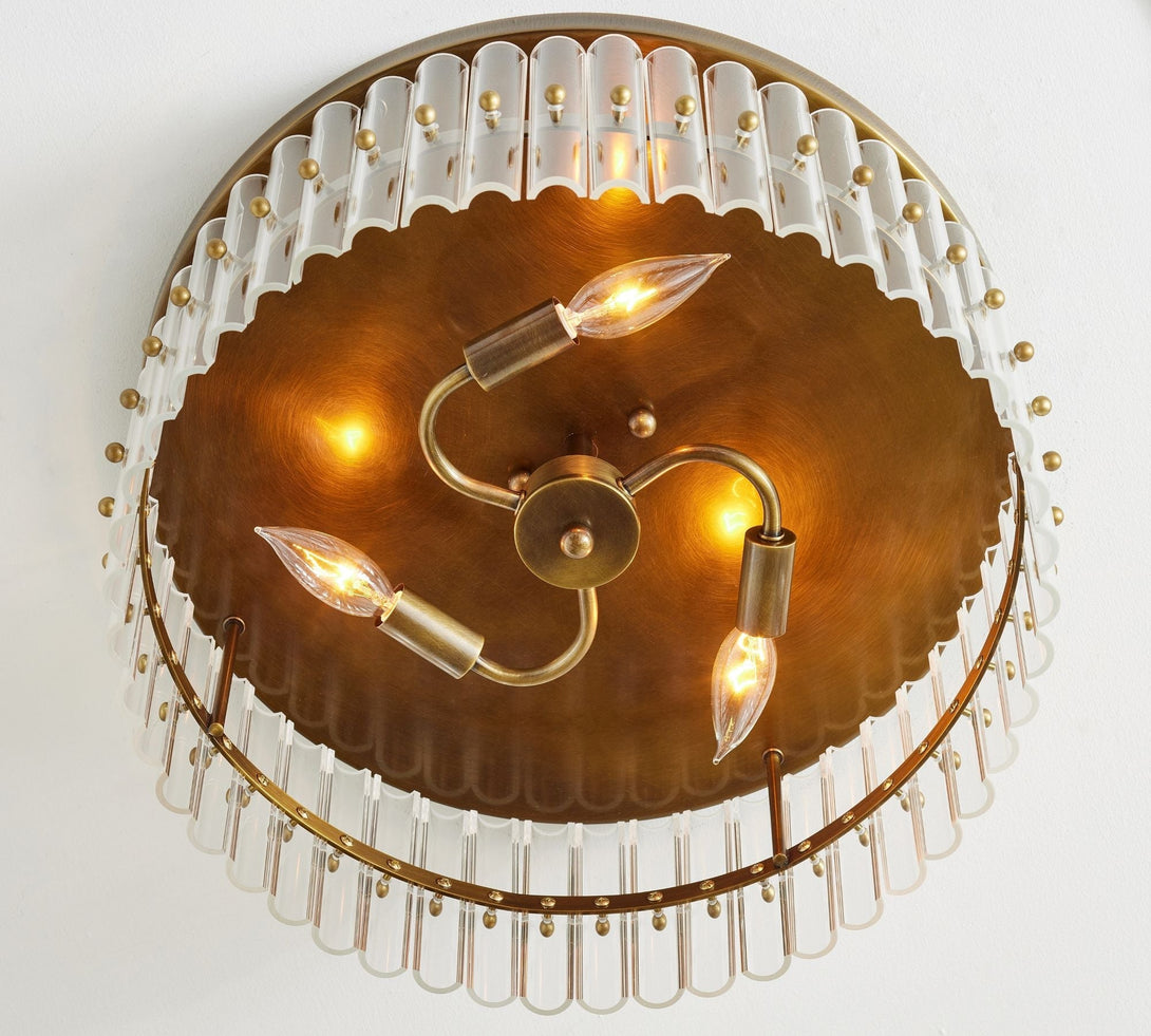 Molly Crystal Round Flush Mount 29.5" 48"