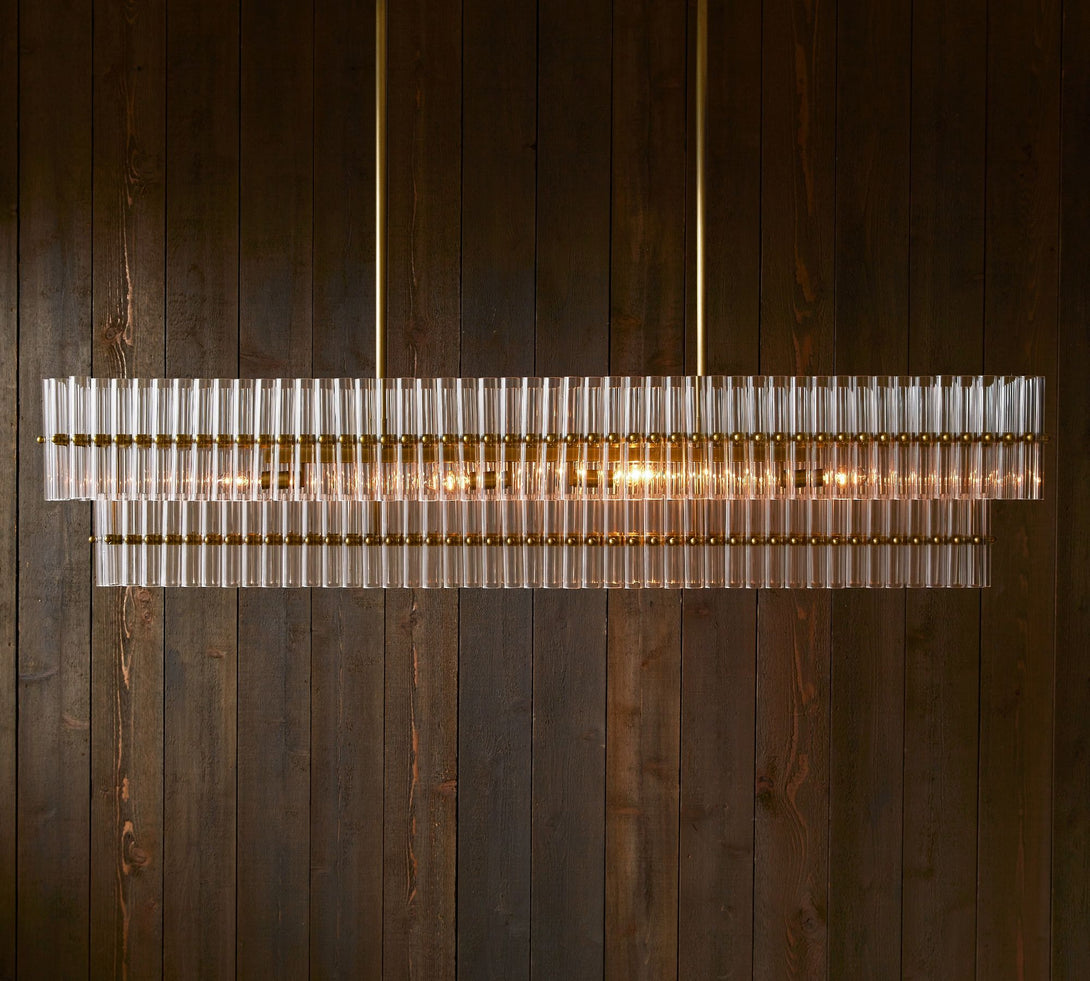 Molly Crystal Linear Chandelier 54.4"