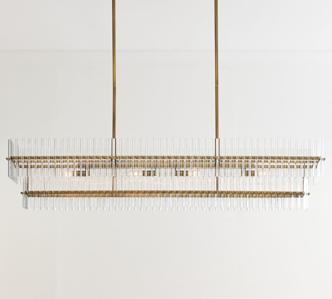 Molly Crystal Linear Chandelier 54.4"