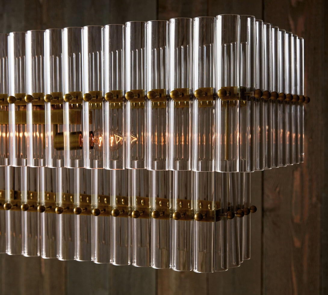 Molly Crystal Linear Chandelier 54.4"