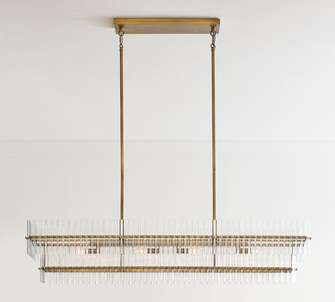 Molly Crystal Linear Chandelier 54.4"