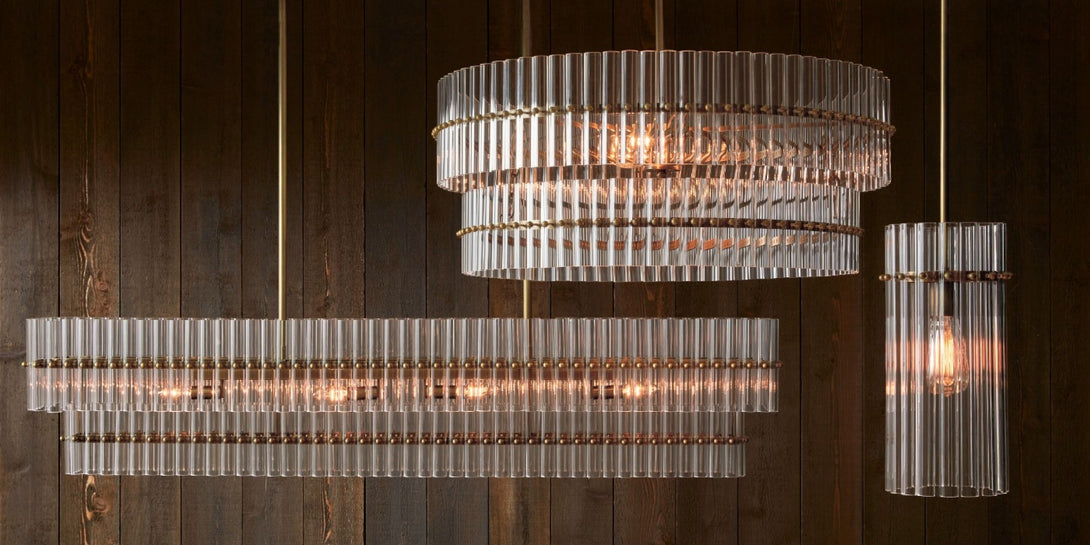 Molly Crystal Linear Chandelier 54.4"