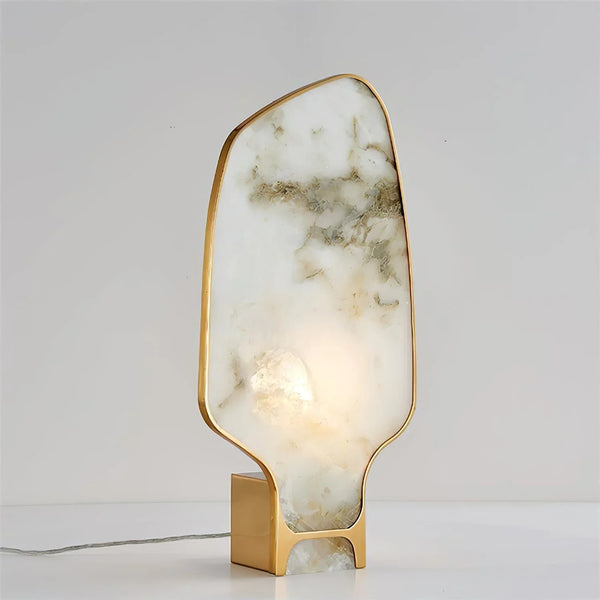 SERICA MODERN ALABASTER BRASS TABLE LAMP 21.6"H