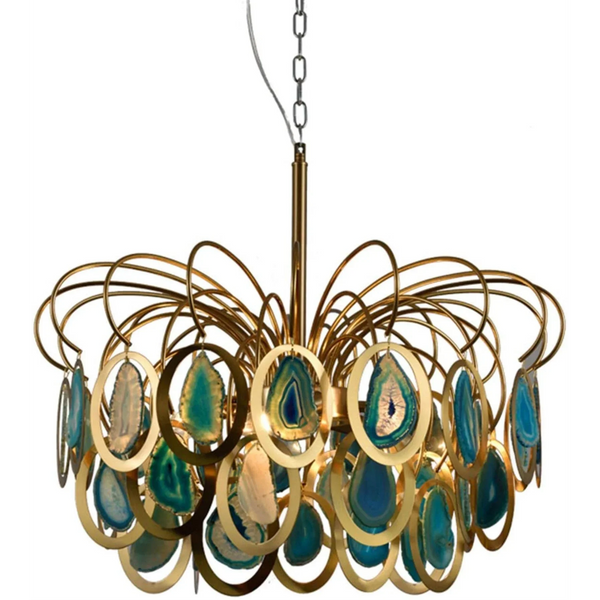 ETERNA NATURAL AGATE MODERN CHANDELIER 21'' 33''D