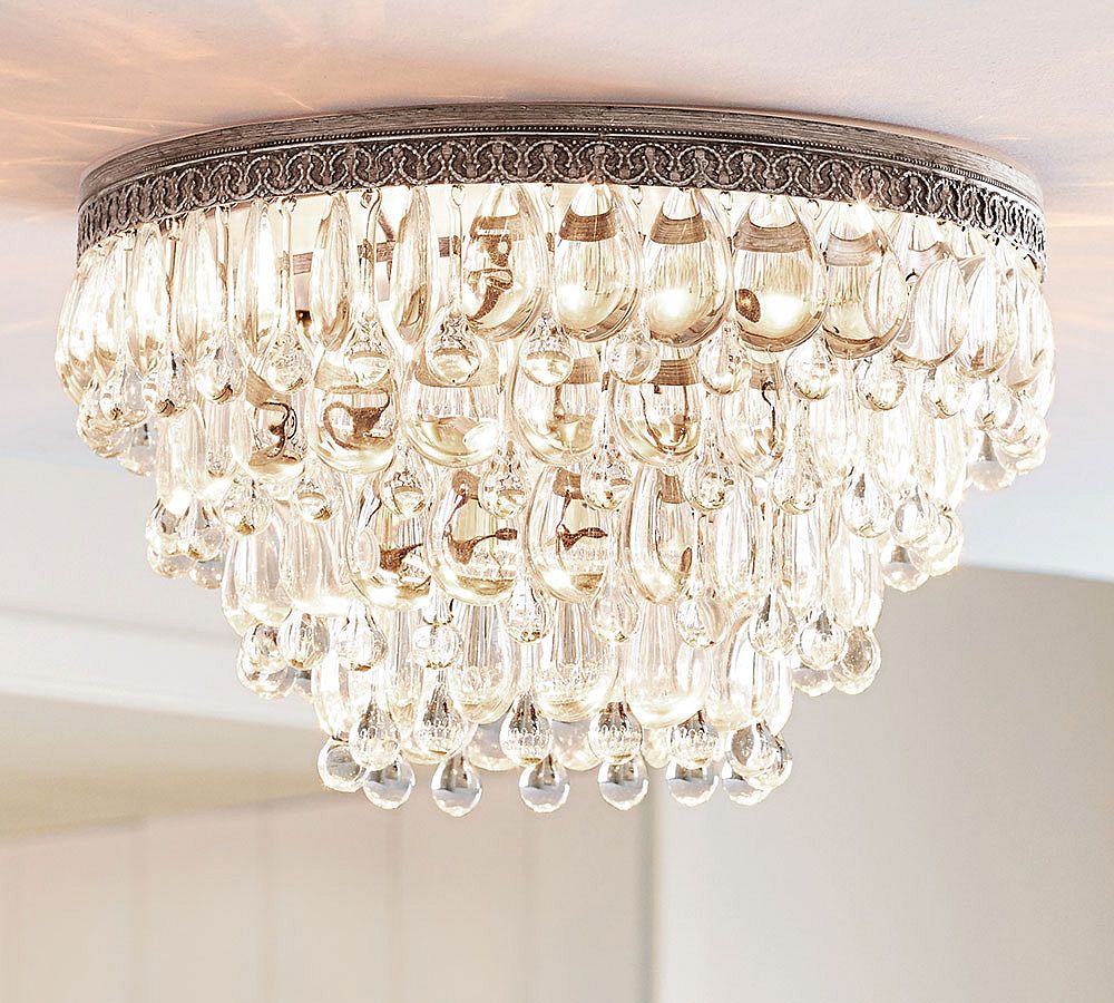 Clarissa Oversized Crystal Flush Mount (15")