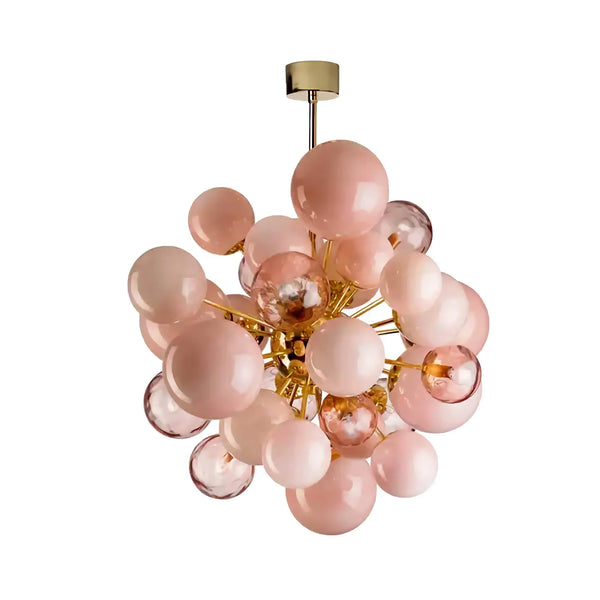 LUMINA PINK MURANO GLASS CHANDELIER 31.5"D