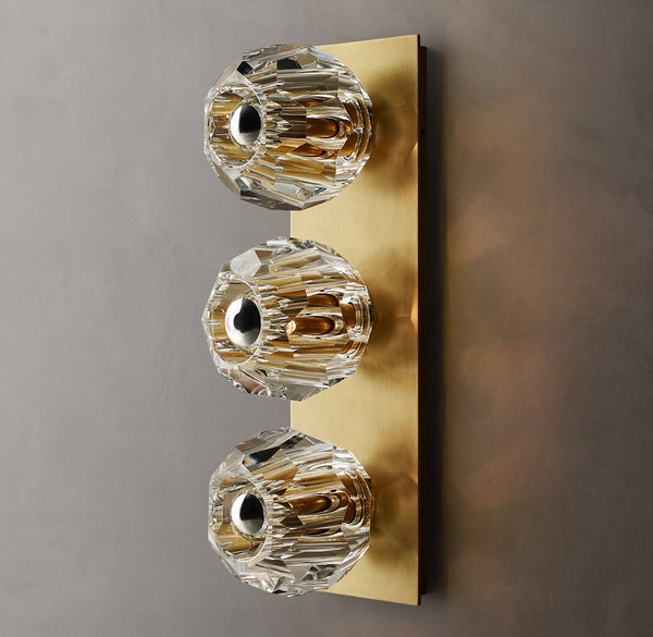 Bouble De Crystal Glass Linear Wall Sconce
